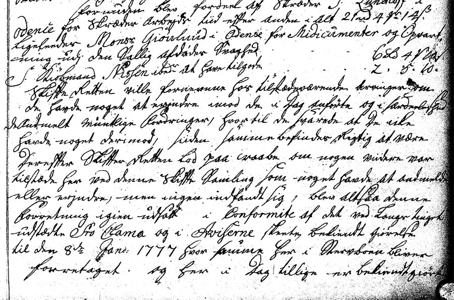 Eiler Struch - Skifte 1776, fol.96
